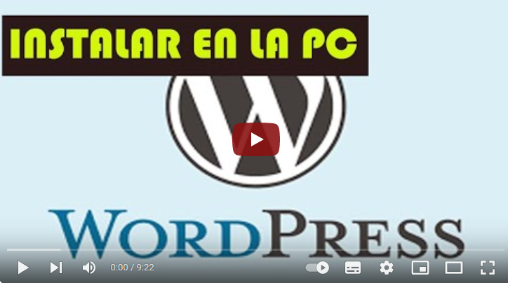 Instalar WordPress en la pc